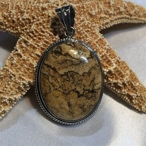 Silver .925 Brown Jasper Pendant